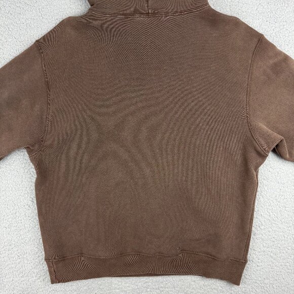 MadHappy Hoodie Mens Extra Small XS Brown Pixel Point Spring Graphics Fleece - Picture 3 of 12